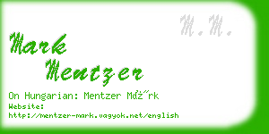 mark mentzer business card